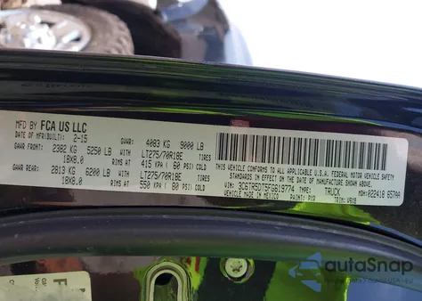 2015 Ram 2500 Slt из США, поврежденный, VIN 3C6TR5DT5FG619774